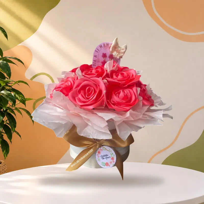 Caja de rosas eternas para el Día de la Madre Detalles de Amor